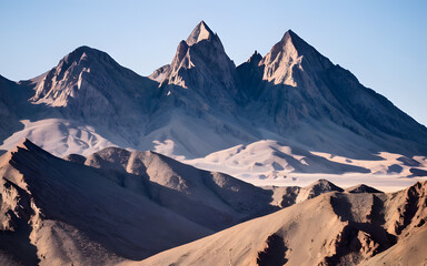 desert mountain range with sharp peaks