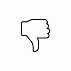 Thumb down dislike icon vector sign