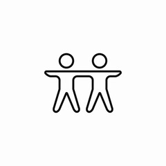People group friends icon vector sign