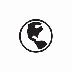 Earth globe world icon vector sign