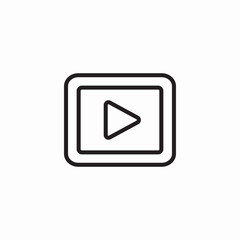 Video play button icon vector sign