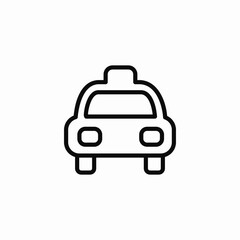 Obraz premium Taxi car transport icon vector sign