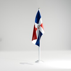 Dominican Republic national desktop flag 3d image