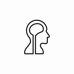 head brain icon vector sign