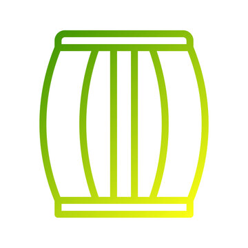recommend clip art: Minimalist Icon of Wooden Barrel Silhouette