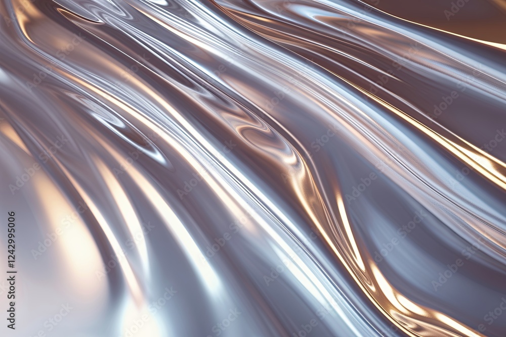 Poster glossy metallic gradient and sleek shimmering backdrop for modern design concepts