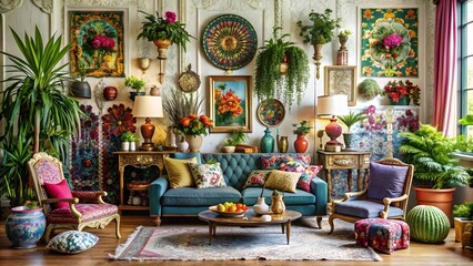 Eclectic Living Room Interior