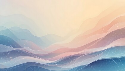 Abstract Pastel Waves Soft Gradient Background Design