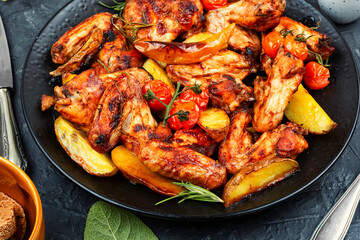 Roast chicken wings.