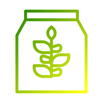 green gradient bag plant icon clip art preview