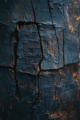 Dark wood texture with deep cracks forming abstract pattern