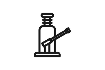 hydraulic bottle jack and tool line icon