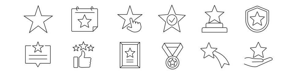 Star icon set. Star  icons
