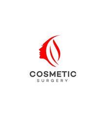 Cosmetic Surgery Logo Elegant Woman
