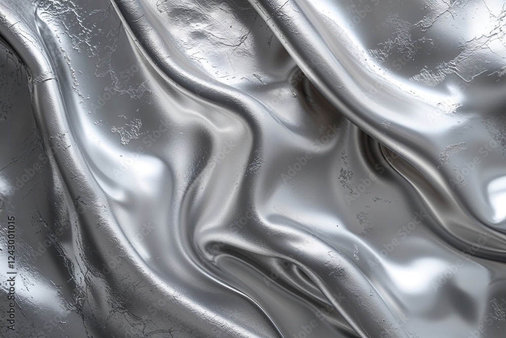 Poster elegant silver metallic abstract background with textured smooth surface for depth and sophisticatio
