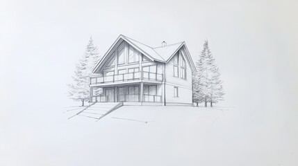 Charming house surrounded by trees, a serene abode for peaceful living cozy