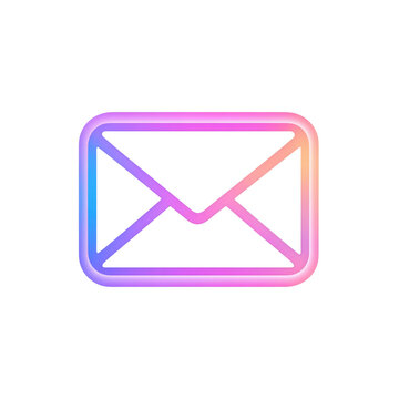 Envelope-icon on white or transparent background