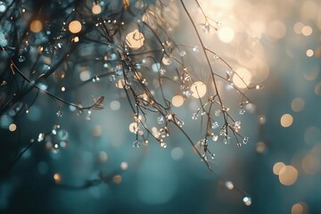 ethereal crystalline bokeh effect with soft pastel gradient, floating luminescent particles creating dreamy dimensional depth