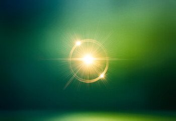Grainy abstract design with a green to blue gradient background.