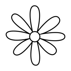 Flower icon vector. Garden illustration sign. Flora symbol or logo.