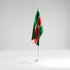 Suriname national desktop flag 3d image