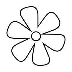 Flower icon vector. Garden illustration sign. Flora symbol or logo.