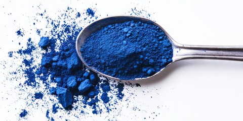 Blue Powder In A Spoon - Natural Food Coloring
