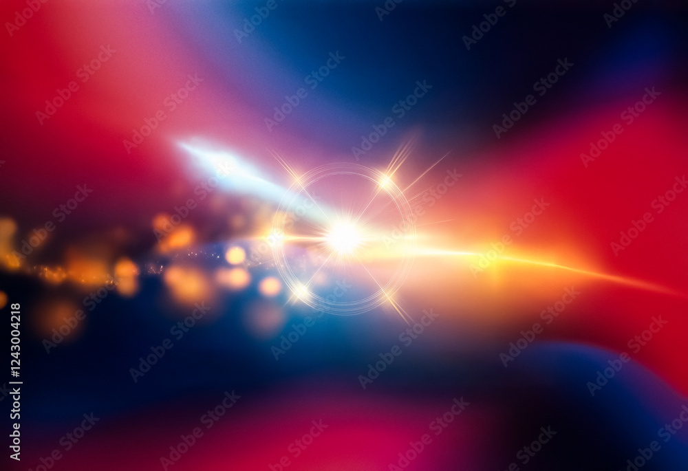 Aufkleber abstract design with a red and blue gradient. the image has a grainy, deluxy look.