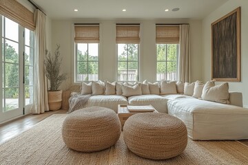 Cozy living room setup modern home interior design bright space relaxed vibe