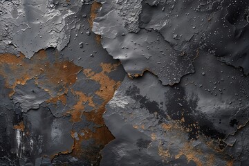Fototapeta premium Grungy Charcoal and Ash Gray Metallic Texture Wallpaper for Unique Interior Design