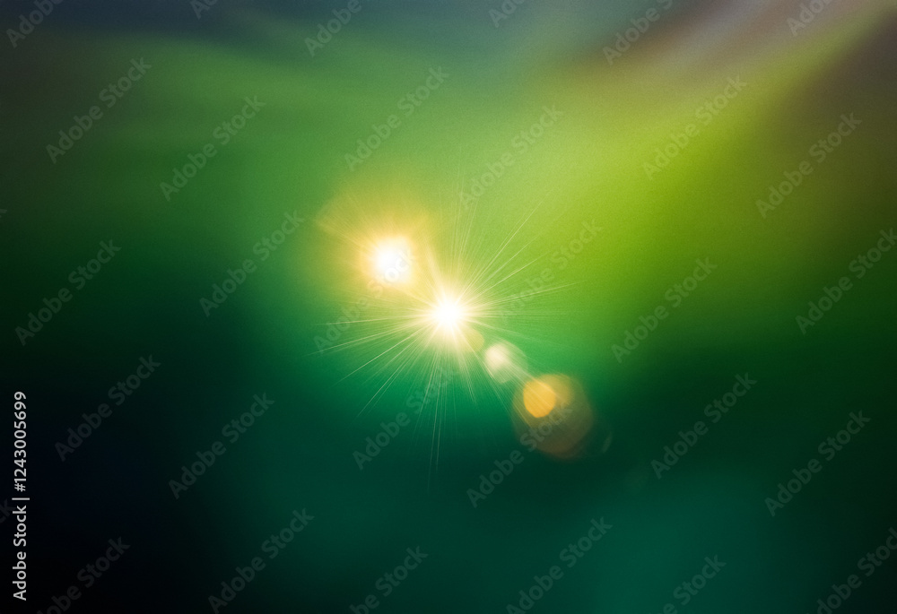 Poster abstract gradient background in shades of green with grainy texture.