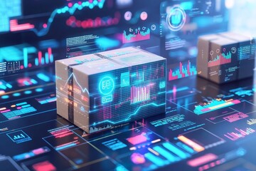 Innovative technology is reshaping retail warehouses into digitalized zones, reflecting a future vision, captured in illustrative form using advanced generative AI
