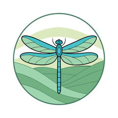 a dragonfly with shimmering vector illustration.