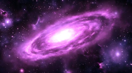 Fototapeta premium Spiral Galaxy: Cosmic Dust & Stars Shine
