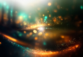 Obraz premium Abstract green and brown gradient background with a grainy texture.