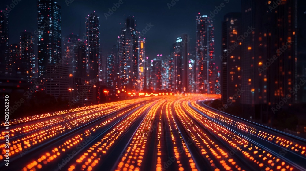 Poster abstract technology background of data digital connection speed line