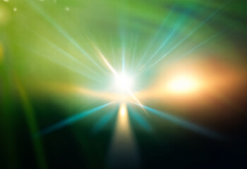 Abstract green background with gradient and grainy texture.