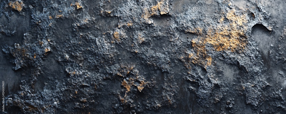 Poster abstract background showing rough textured wall with metallic paint