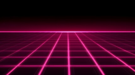 Pink Grid: Neon Lines, Futuristic Design
