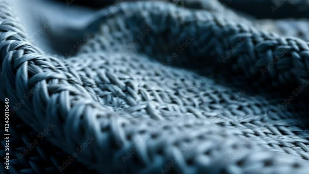 Poster closeup of woven fabric showcasing intricate textures and subtle color variations