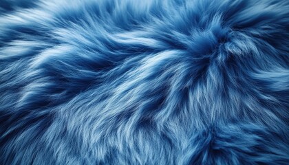 Fototapeta premium Deep Blue Fur Texture Soft Fluffy Background