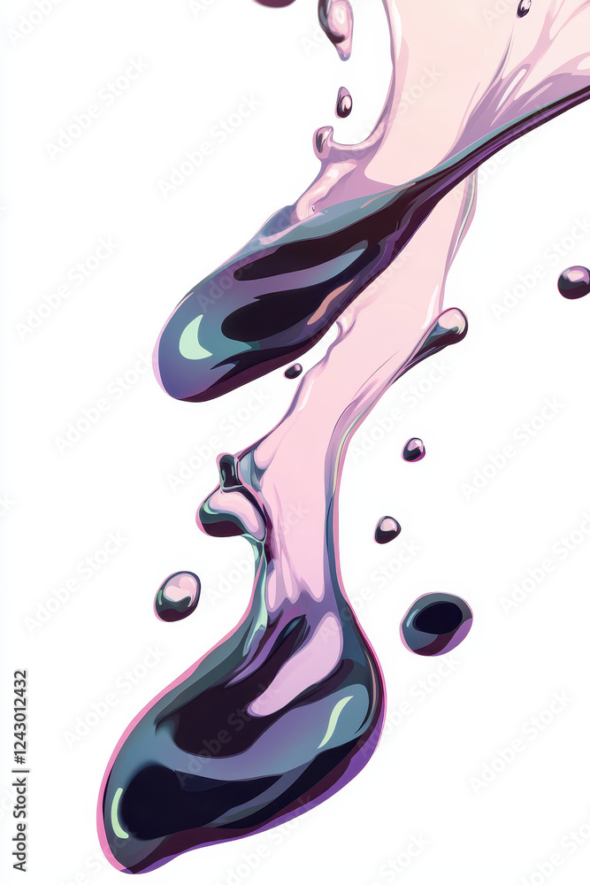 Poster elegant abstract fluid art: a dynamic display of liquid colors and expressive design in motion