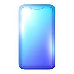 Smartphone icon  png sticker, 3D neon glow, transparent background