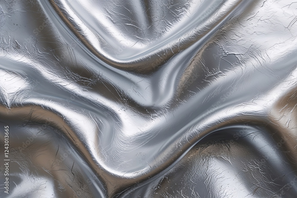 Poster silver metallic abstract background with textured and smooth depth for sophisticated design