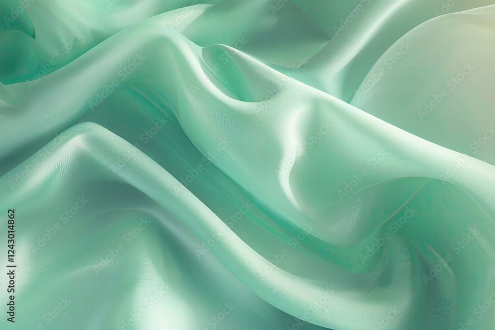 Poster cool mint gradient background with soft textured finish and subtle light highlights