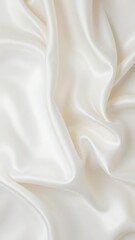 Obraz premium Smooth white silk fabric with a subtle sheen, creating an elegant and luxurious abstract background, fabric, white, elegant