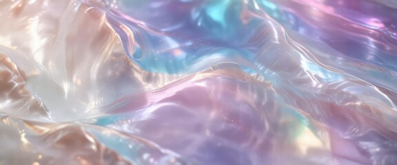 Soft luminescent glowing iridescent mother of pearl background, pearlescent finish, otherworldly glow , iridescent colors