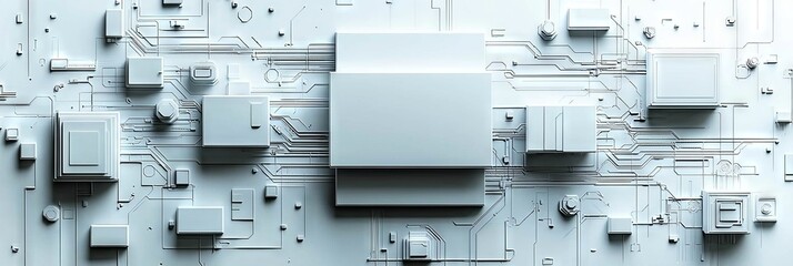 A scifi futurist design featuring a white tech wall pattern and texture