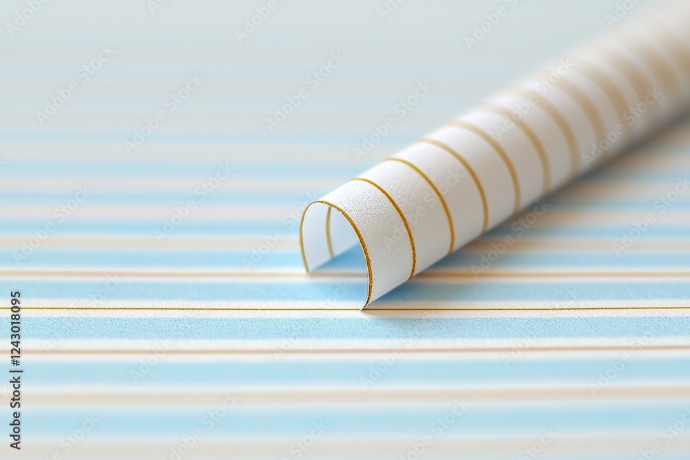 Poster modern realistic images of isolated square and lined paper sheets on a gray backdrop
