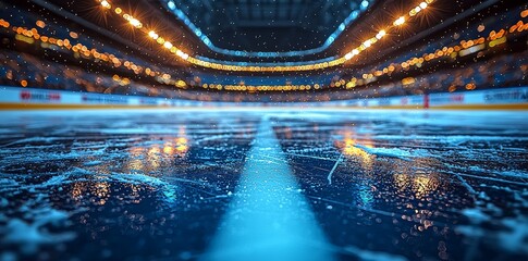 Sunlight streams through the windows of an ice rink, transforming it into an ideal space for sports and recreation